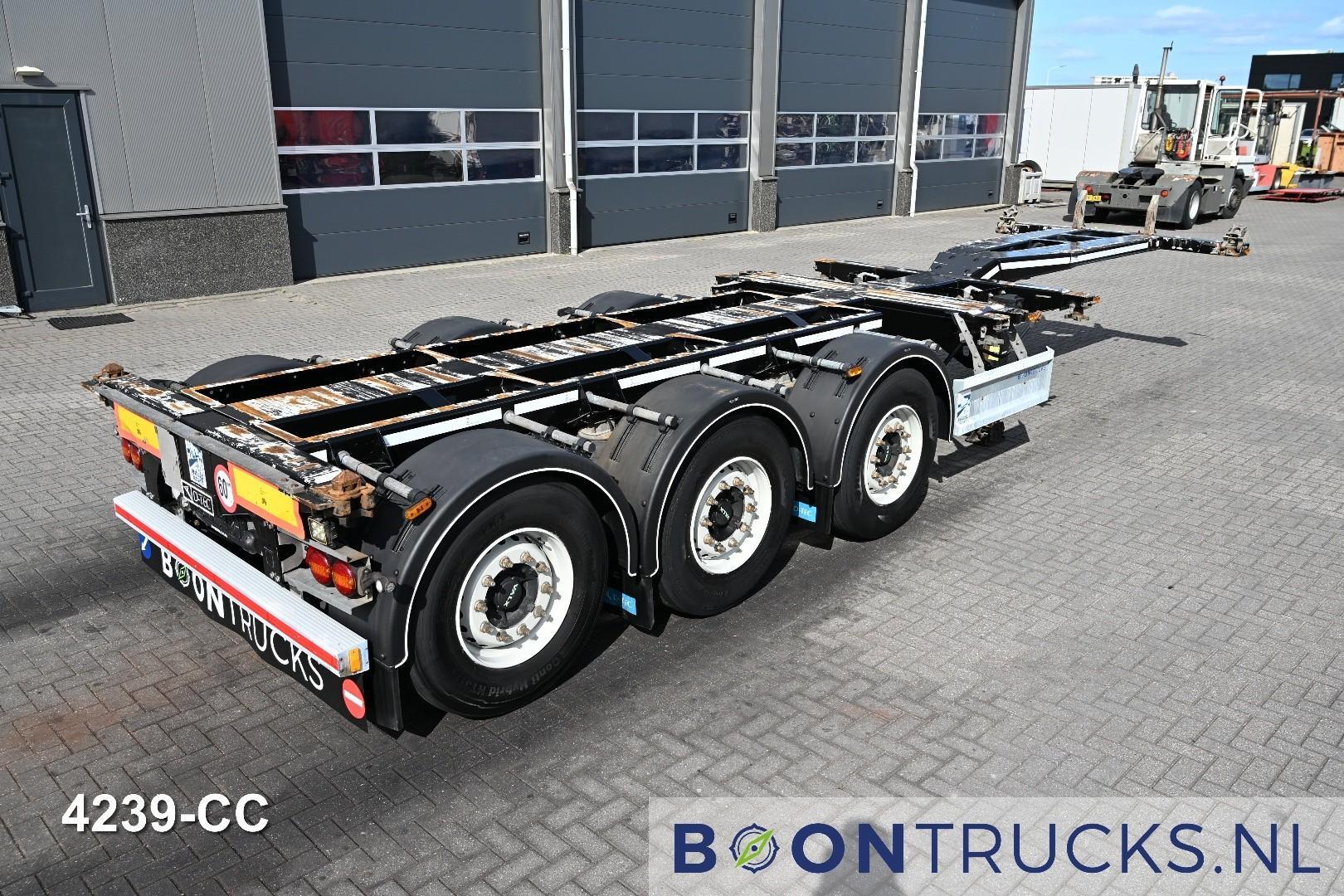 D-Tec FLEXITRAILER LS | 2x20-30-40-45ft HC * 2x LIFT ACHSE * 2x AUSZIEHBAR * 9x VERFÜGBAR