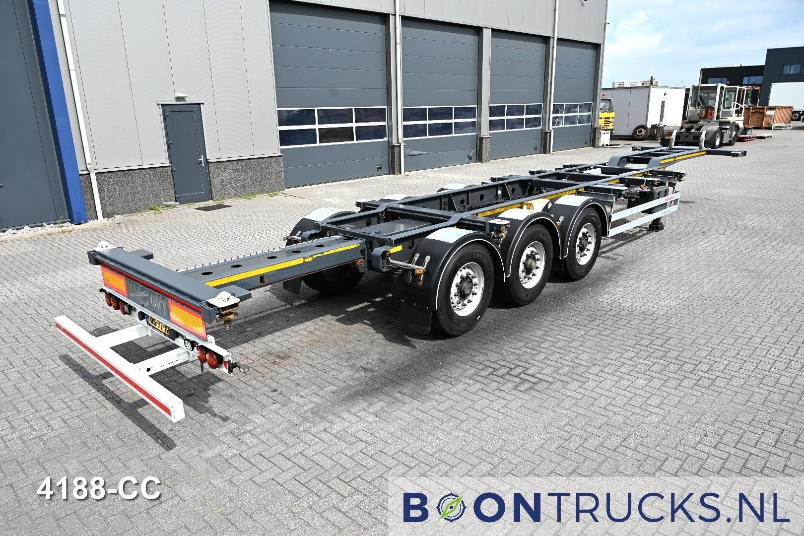 Kässbohrer MULTICONT | 2x20-30-40-45ft HC * LIFT AXLE * EXTENDABLE REAR * BPW/DISC * NL TRAILER * APK 04-2027