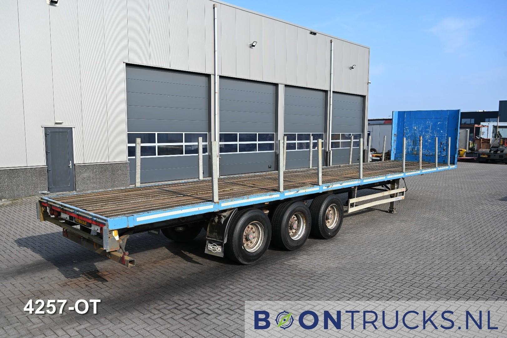 Pacton T3-001 FLATBED | HARDWOOD FLOOR * SAF / DRUM * NL TRAILER